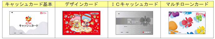 キャッシュカード一覧